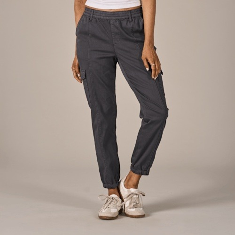 Natural Reflections Pants Womens Large Riverbend Joggers Olive Light Gray Cargo